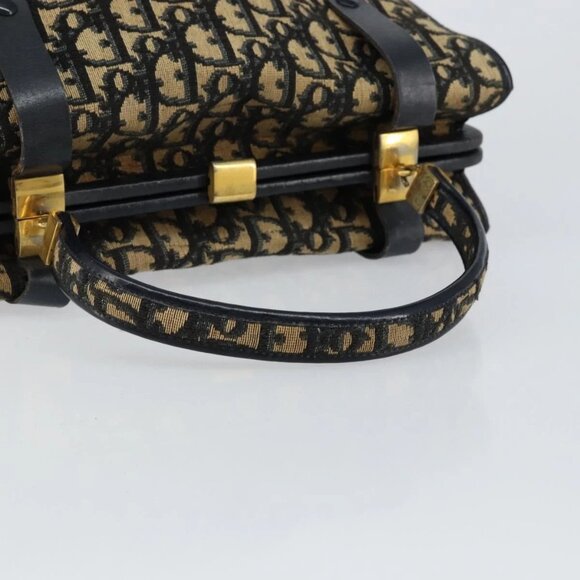 Christian Dior Trotter Canvas Hand Bag Navy Auth 147155 - Picture 8 of 16